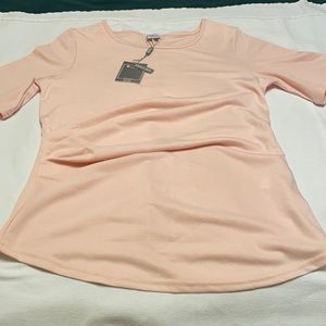 Woman’s DKR pink stretch crepe top-medium